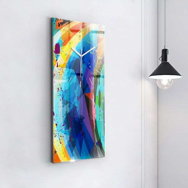 Modern vertical wall clock Abstract background