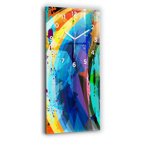 Modern vertical wall clock Abstract background