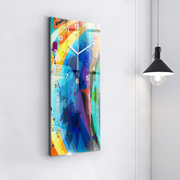 Modern vertical wall clock Abstract background