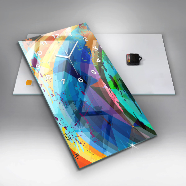 Modern vertical wall clock Abstract background