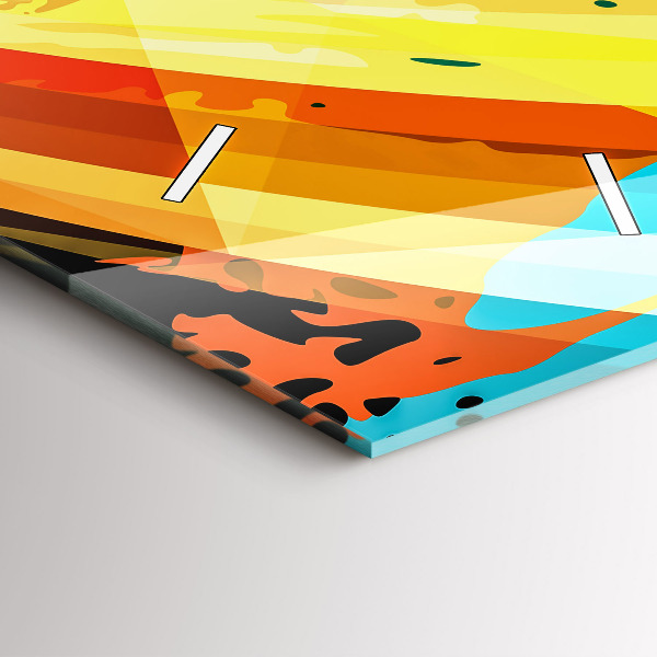 Modern vertical wall clock Abstract background