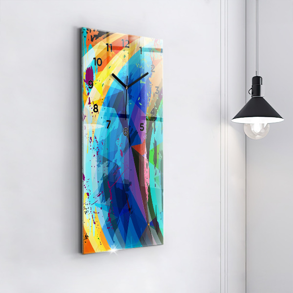Modern vertical wall clock Abstract background