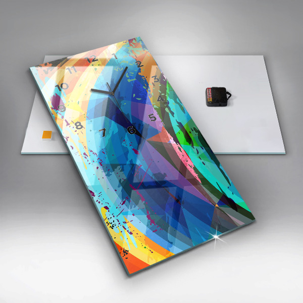Modern vertical wall clock Abstract background
