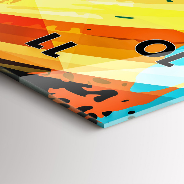Modern vertical wall clock Abstract background