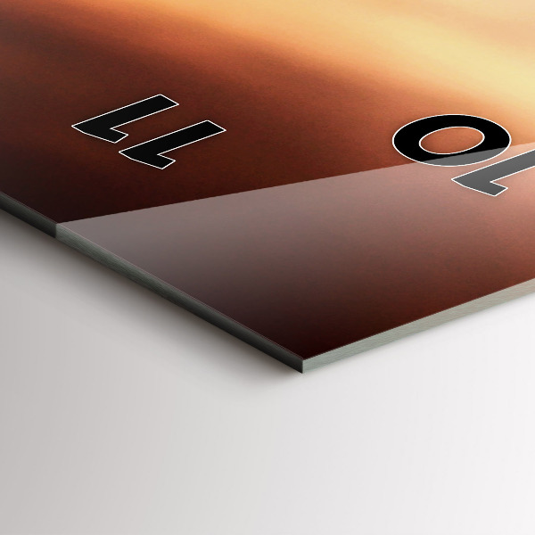 Modern vertical wall clock A shell on the beach