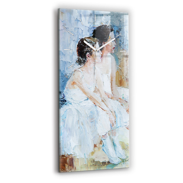 Modern vertical wall clock Young ballerinas