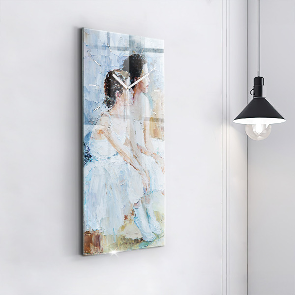 Modern vertical wall clock Young ballerinas