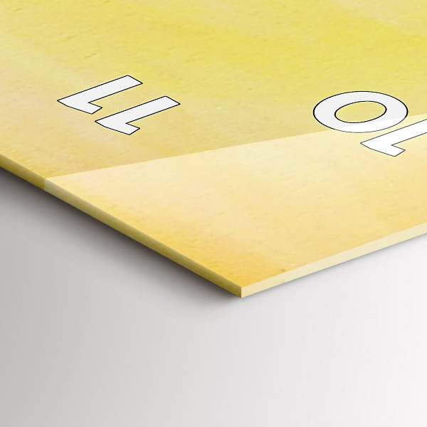 Modern vertical wall clock Cranes at sunset