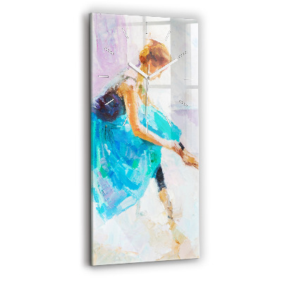 Modern vertical wall clock Preparing the ballerina