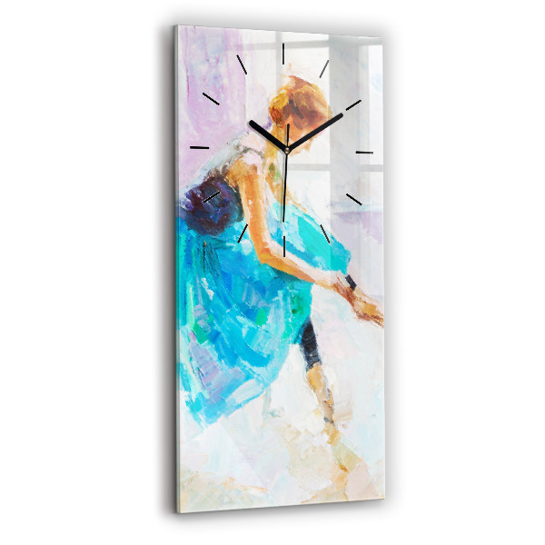 Modern vertical wall clock Preparing the ballerina