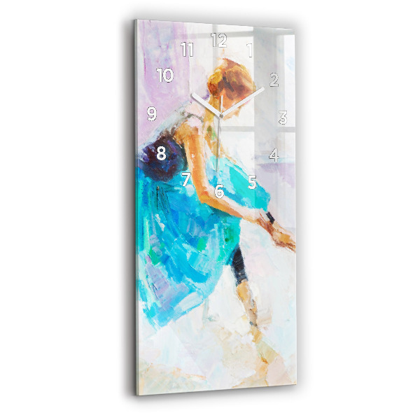 Modern vertical wall clock Preparing the ballerina