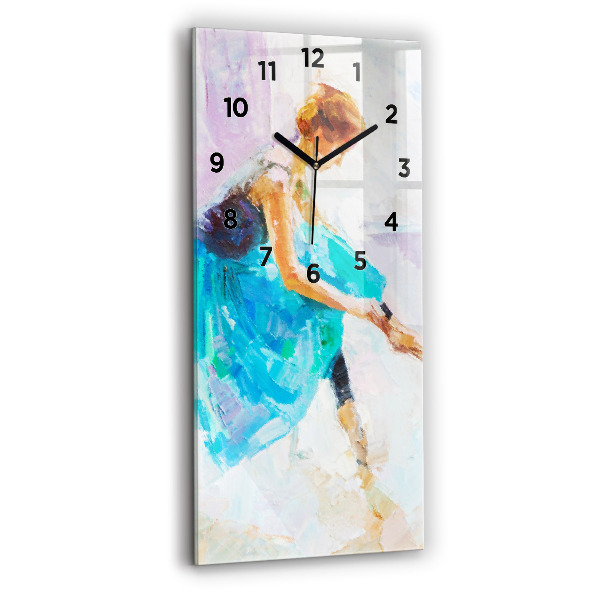 Modern vertical wall clock Preparing the ballerina