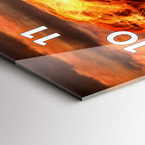 Modern vertical wall clock Atomic bomb explosion