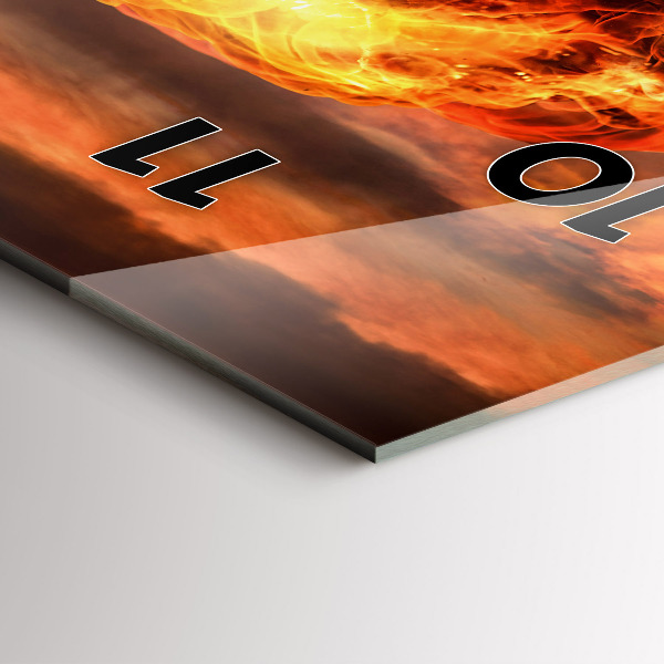 Modern vertical wall clock Atomic bomb explosion
