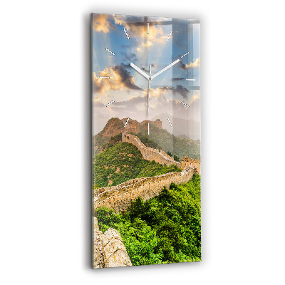 Modern vertical wall clock The Great Wall of China