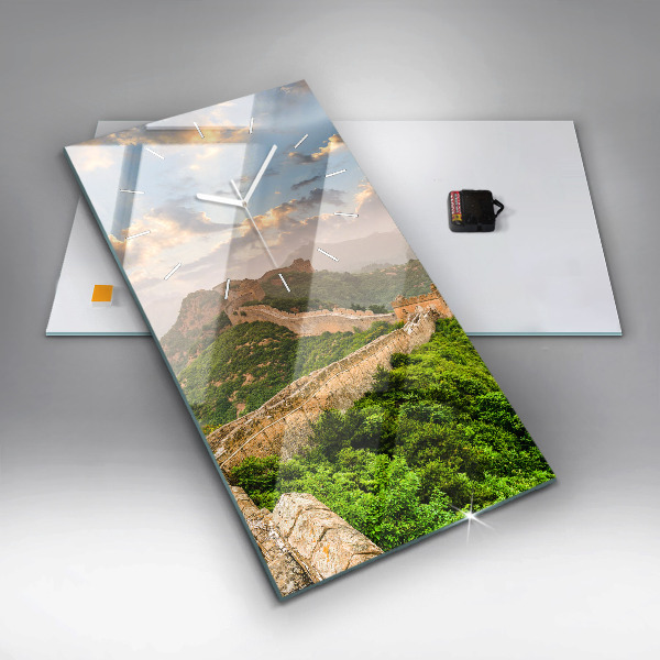 Modern vertical wall clock The Great Wall of China
