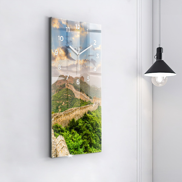 Modern vertical wall clock The Great Wall of China