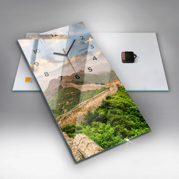 Modern vertical wall clock The Great Wall of China