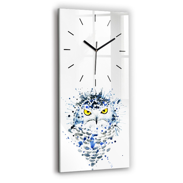 Modern vertical wall clock Owl look