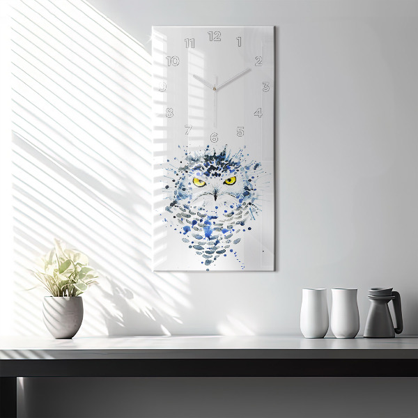 Modern vertical wall clock Owl look