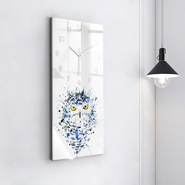 Modern vertical wall clock Owl look