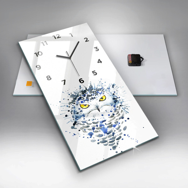 Modern vertical wall clock Owl look