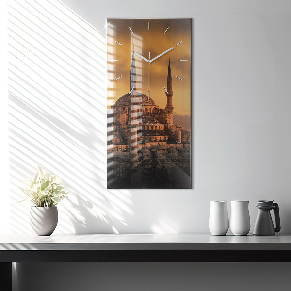 Modern vertical wall clock Mosque in Istanbul