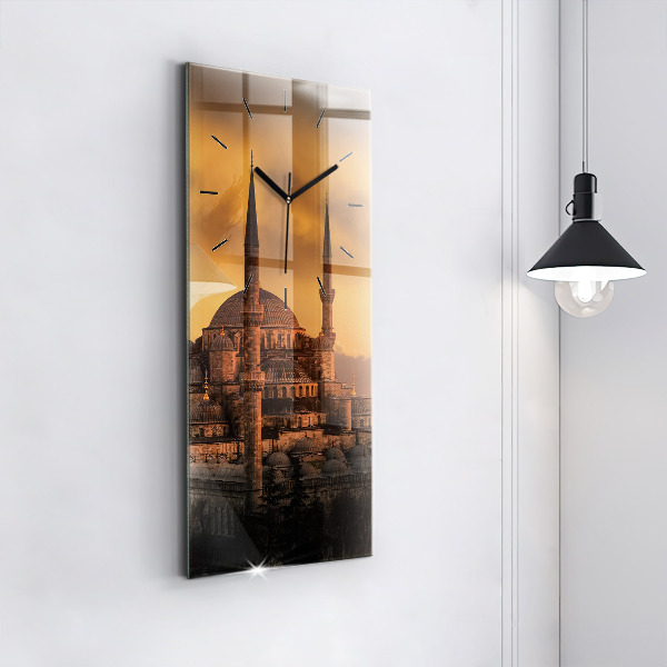Modern vertical wall clock Mosque in Istanbul