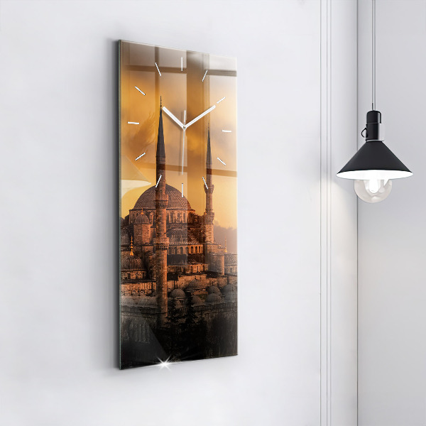 Modern vertical wall clock Mosque in Istanbul