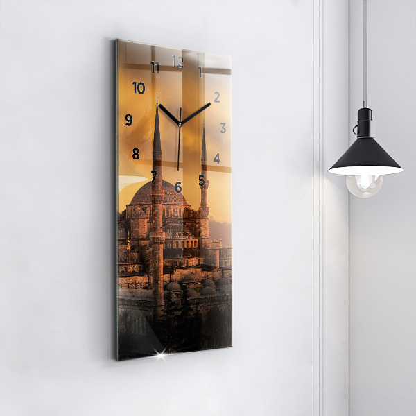 Modern vertical wall clock Mosque in Istanbul