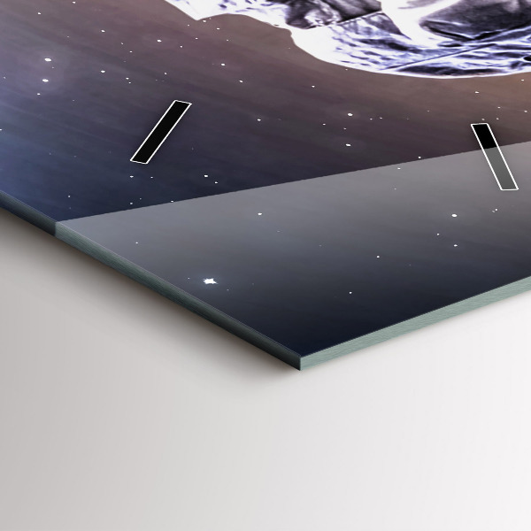 Modern vertical wall clock Astronaut in space