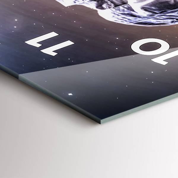 Modern vertical wall clock Astronaut in space