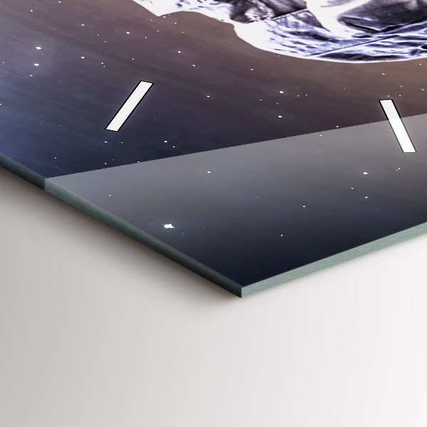 Modern vertical wall clock Astronaut in space