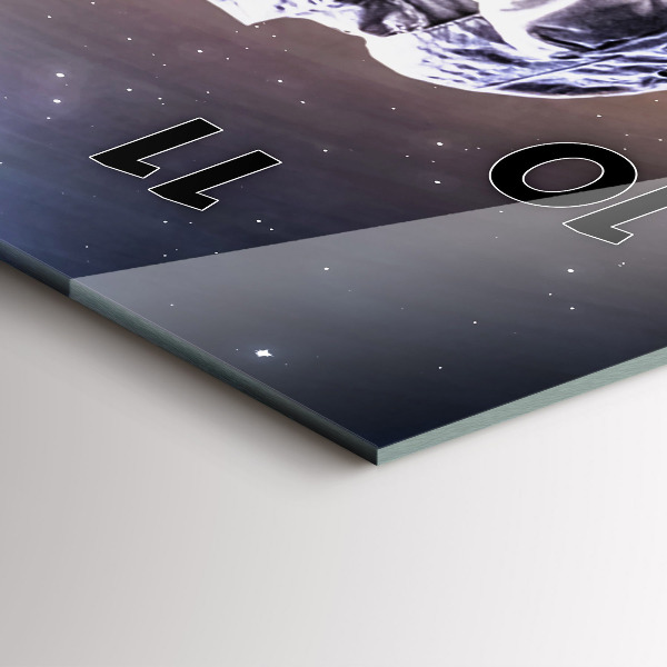 Modern vertical wall clock Astronaut in space