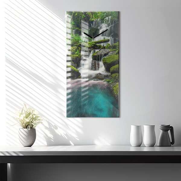Modern vertical wall clock Waterfall Thailand