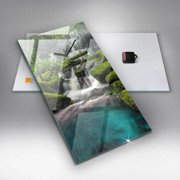 Modern vertical wall clock Waterfall Thailand