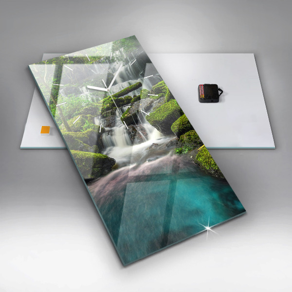 Modern vertical wall clock Waterfall Thailand