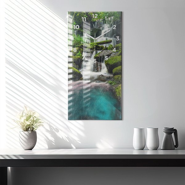 Modern vertical wall clock Waterfall Thailand