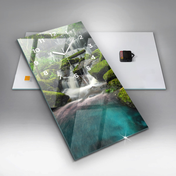 Modern vertical wall clock Waterfall Thailand