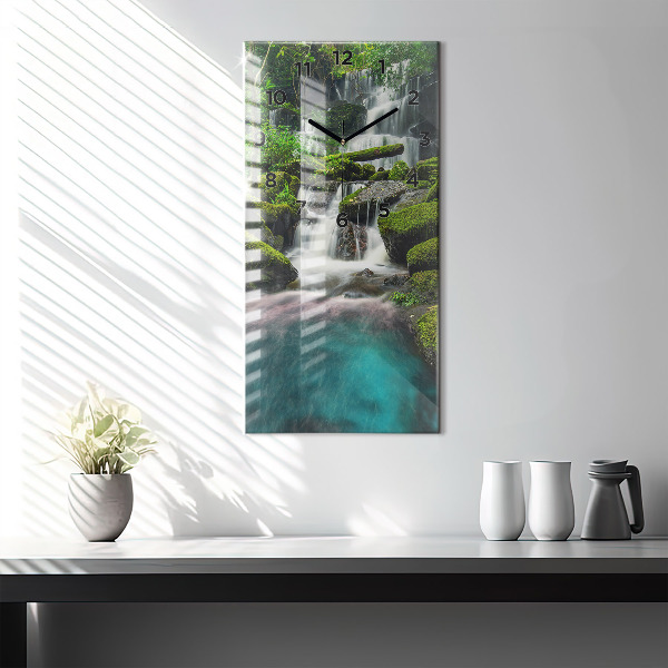 Modern vertical wall clock Waterfall Thailand