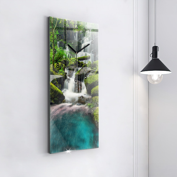 Modern vertical wall clock Waterfall Thailand