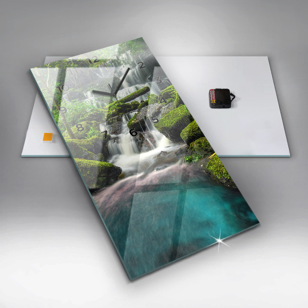 Modern vertical wall clock Waterfall Thailand