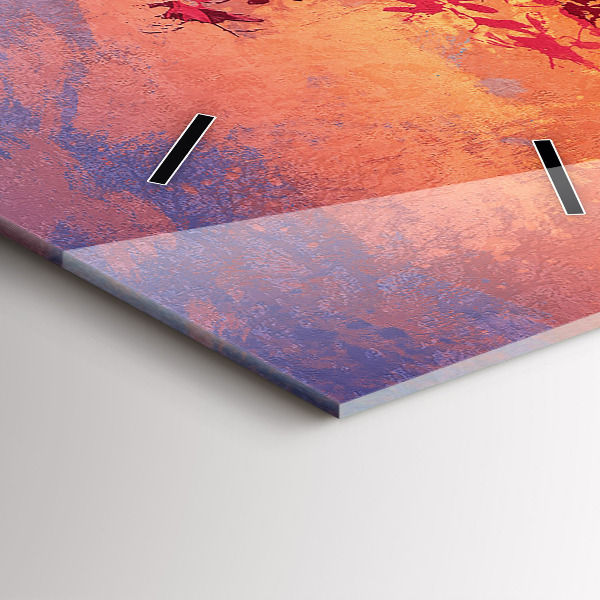 Modern vertical wall clock Autumn Landscape