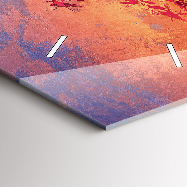 Modern vertical wall clock Autumn Landscape