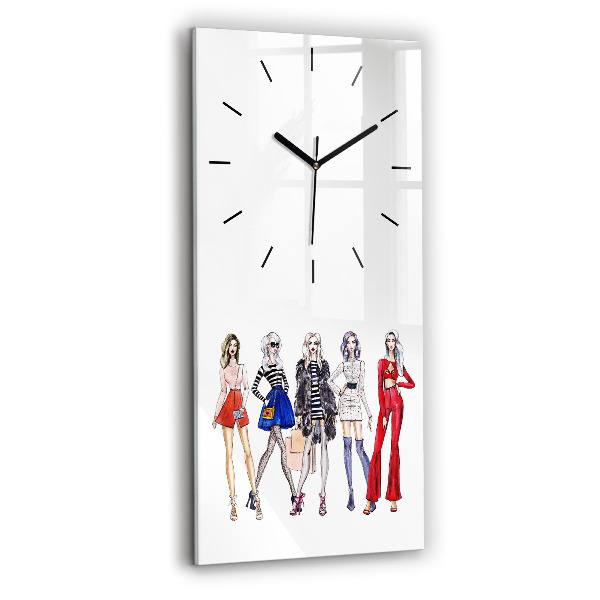 Modern vertical wall clock Fashionable girls