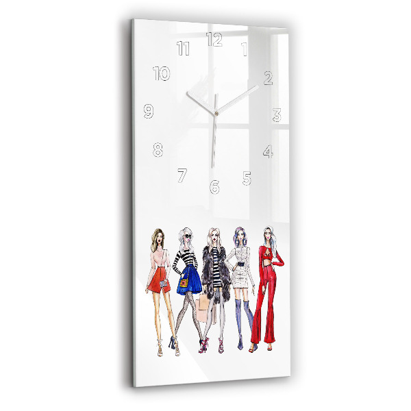 Modern vertical wall clock Fashionable girls