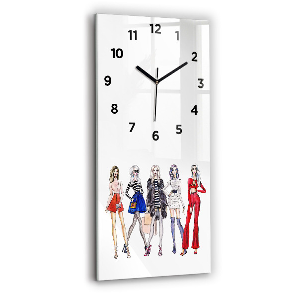 Modern vertical wall clock Fashionable girls