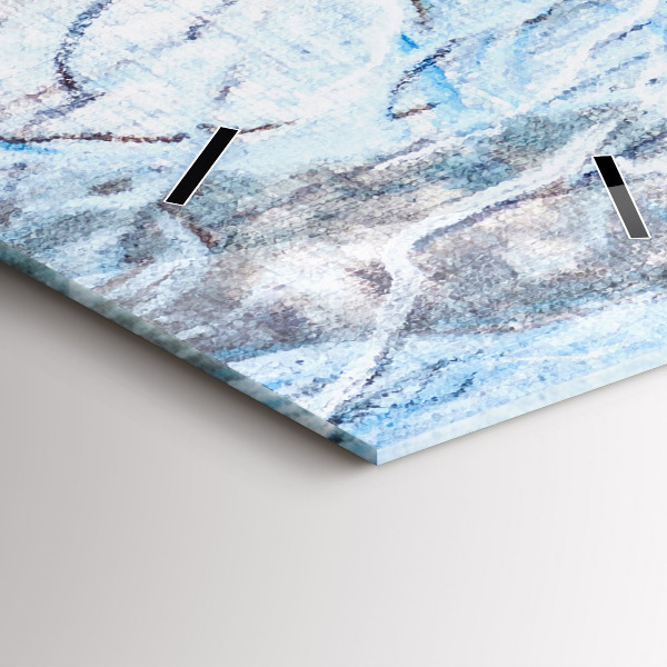Modern vertical wall clock Wolves in the forest