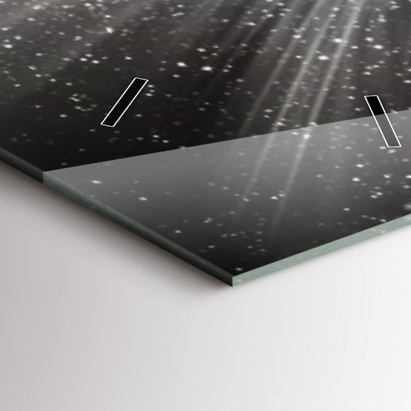 Modern vertical wall clock Earth Moon Sun