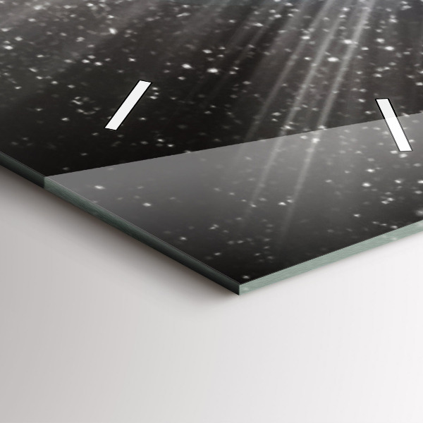 Modern vertical wall clock Earth Moon Sun